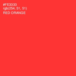 #FE3333 - Red Orange Color Image